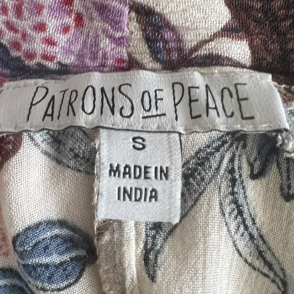 Patrons of Peace Open Front Floral Duster Kimono Sz S Boho Cottage Core Hippie - Picture 5 of 6
